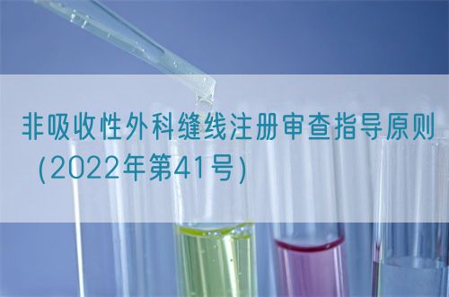 非吸收性外科縫線注冊審查指導原則（2022年第41號）