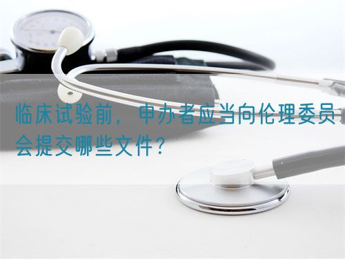 臨床試驗前，申辦者應當向倫理委員會提交哪些文件？(圖1)